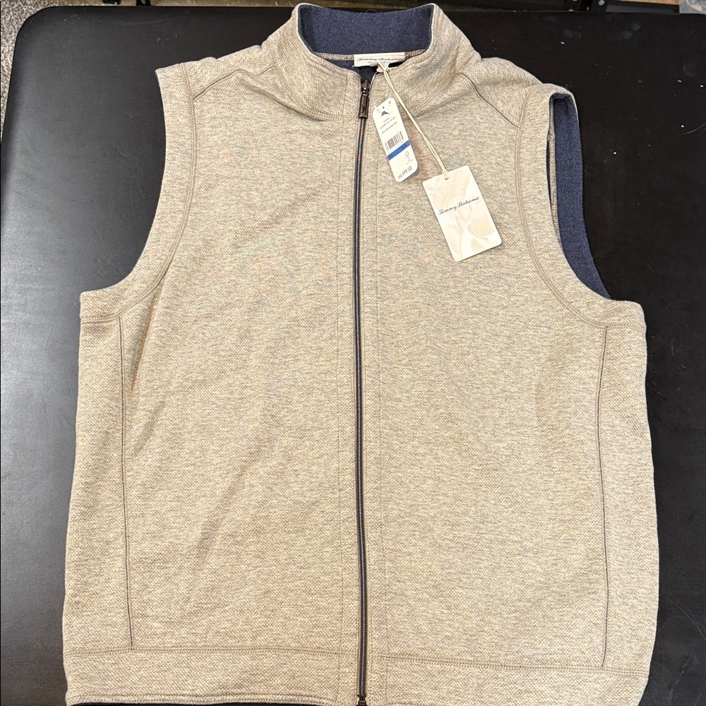 Tommy Bahama BRAND NEW W/ TAGS Dual-Tone Flipshore Full Zip Reversible Vest-  XL